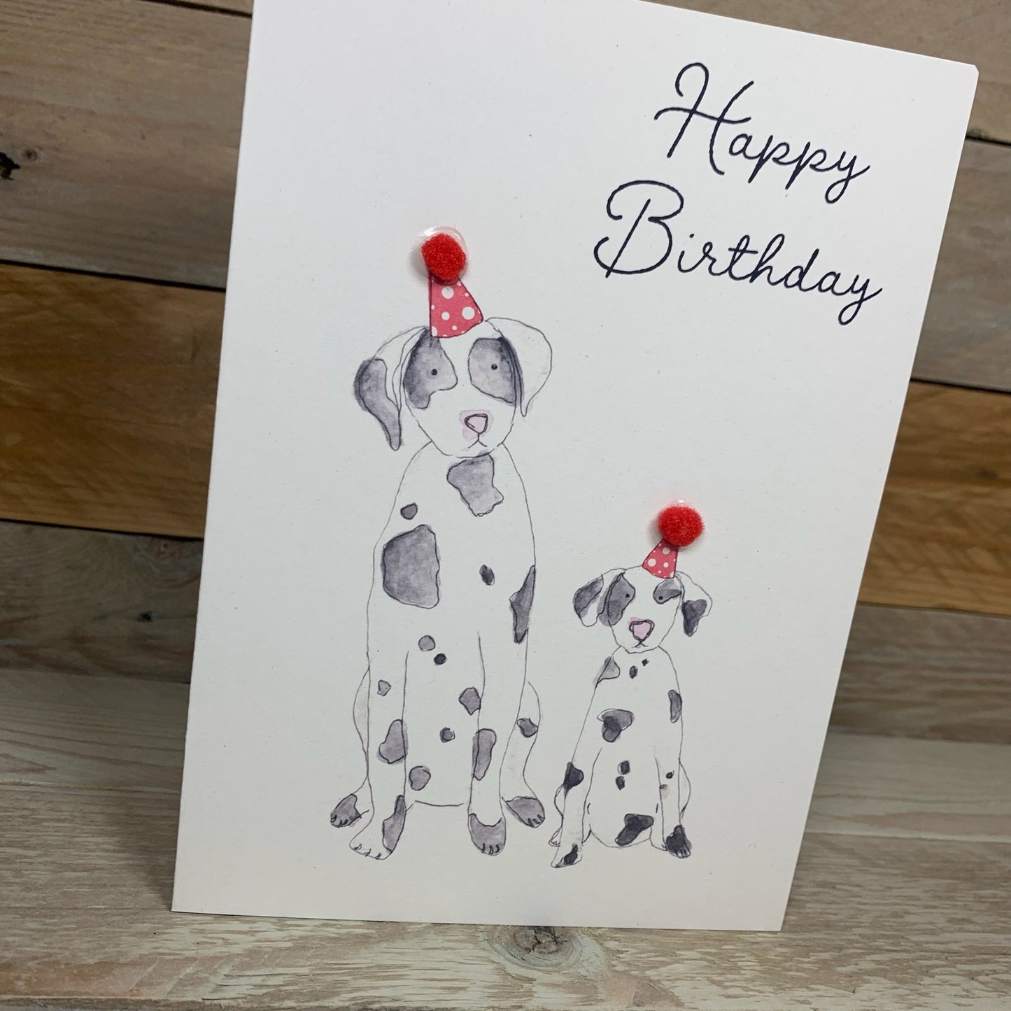 Dalmation Birthday Card - Arty Bee Designs 