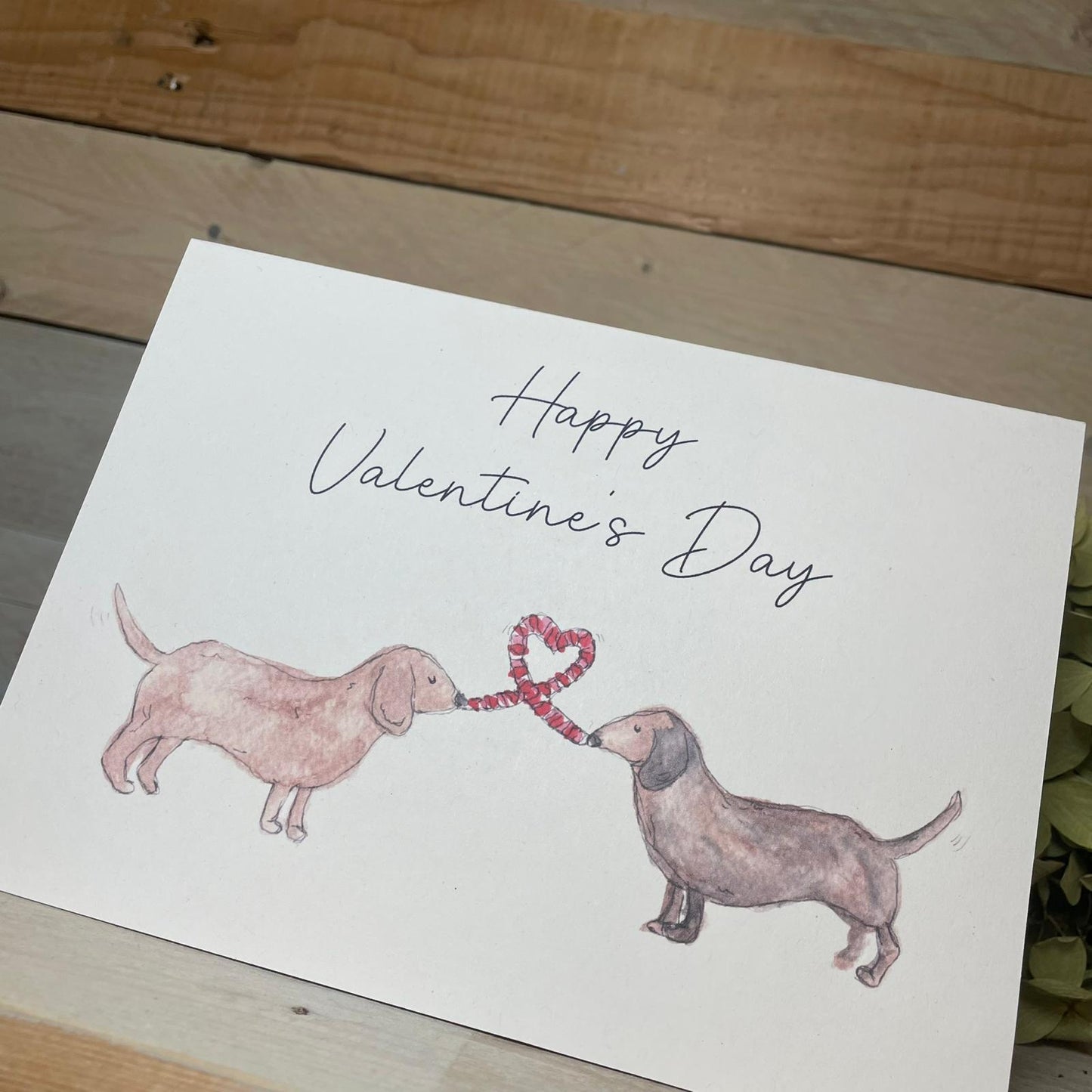 Sausage Dog Love Valentine's Card