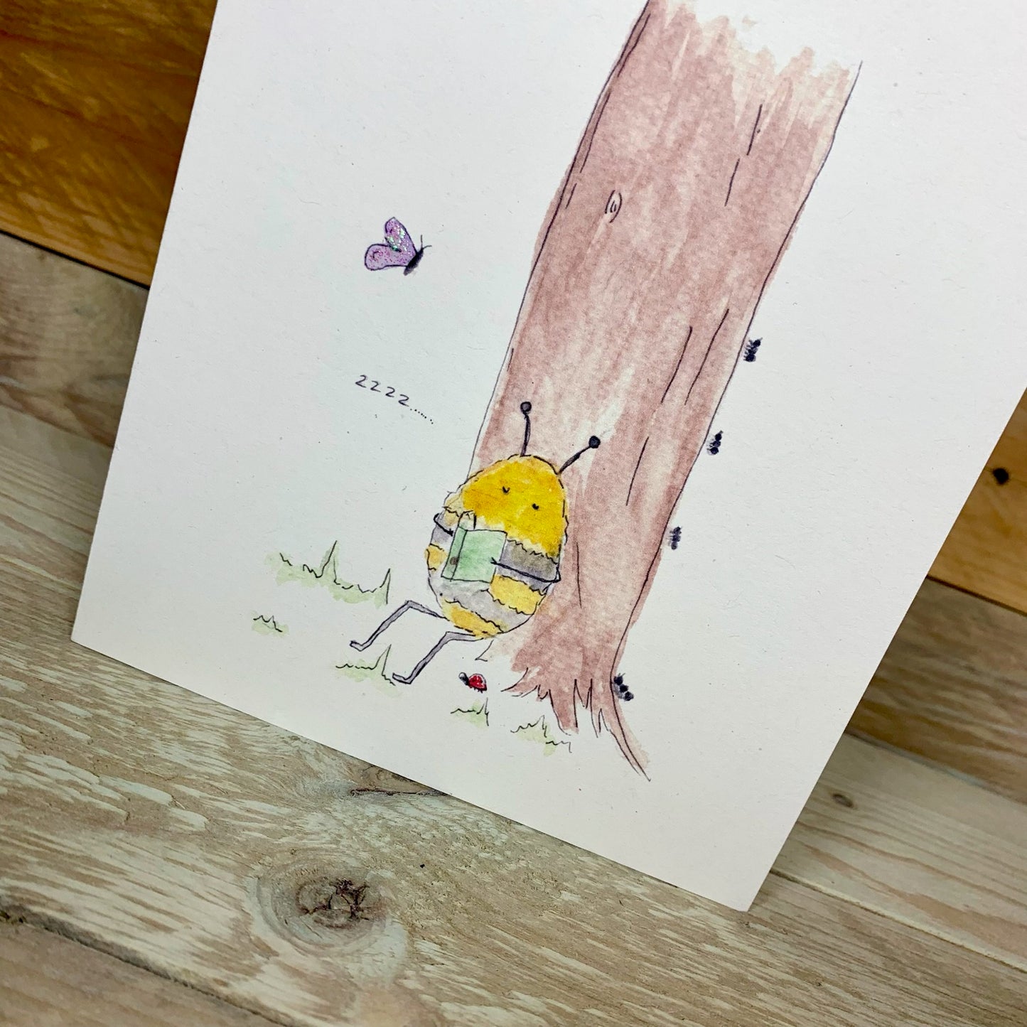 The Relaxing Bee Retirement Card - Arty Bee Designs 