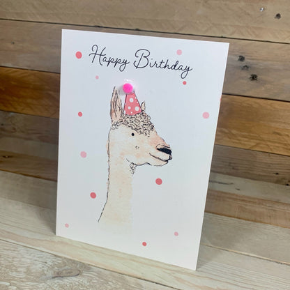 Abi the Alpaca Birthday Card - Arty Bee Designs 